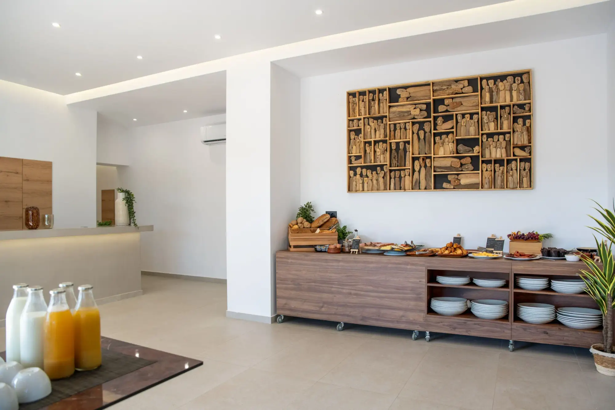 The breakfast buffet