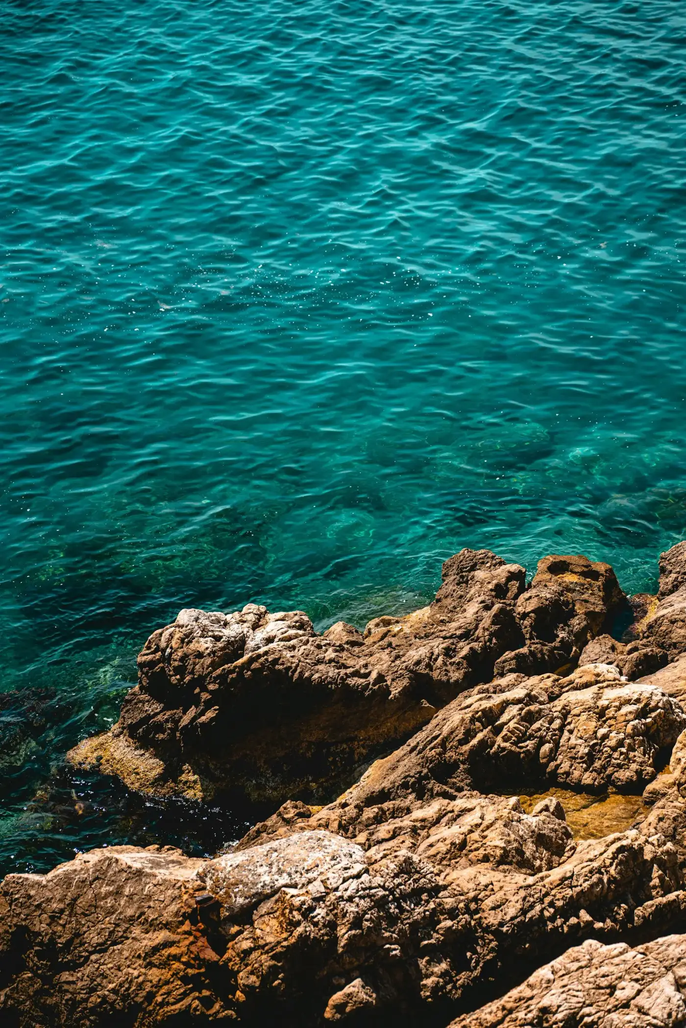 Clear water mediterranean beach