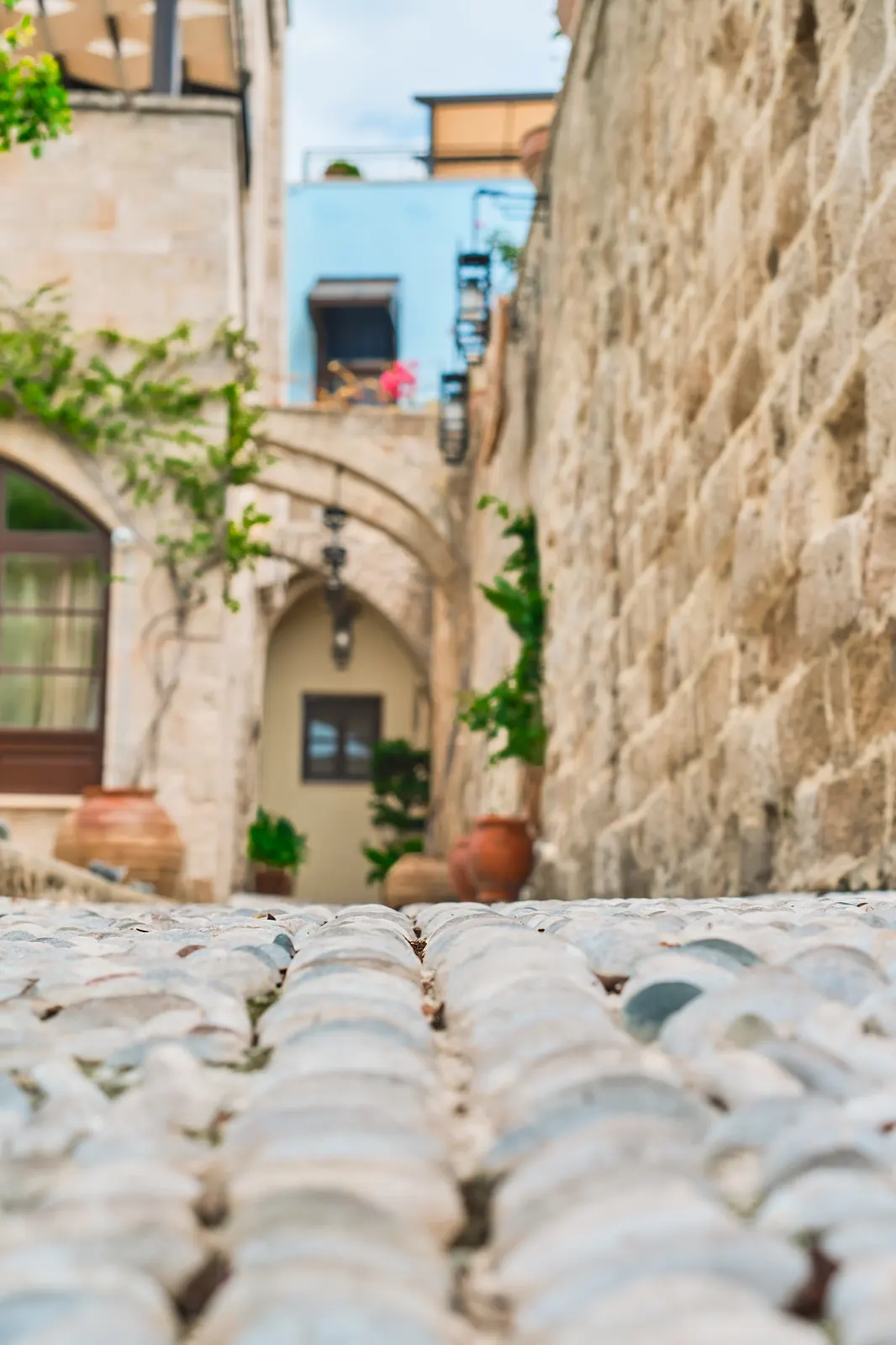 The streets of the medieval city of Rhodes