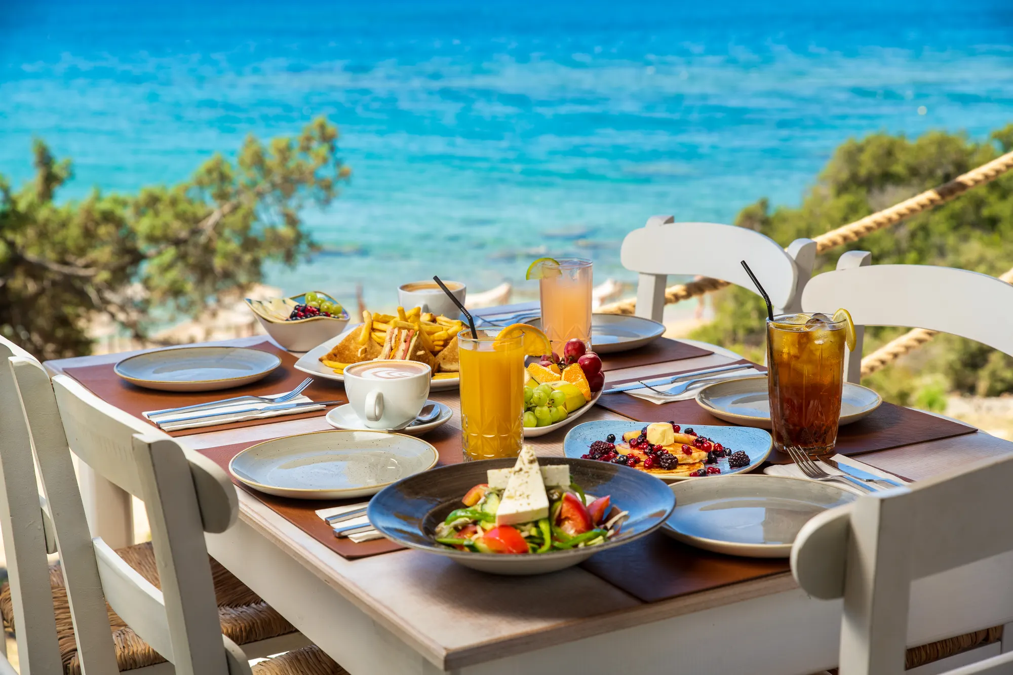 A table set by the sea at Parea Sea Side
